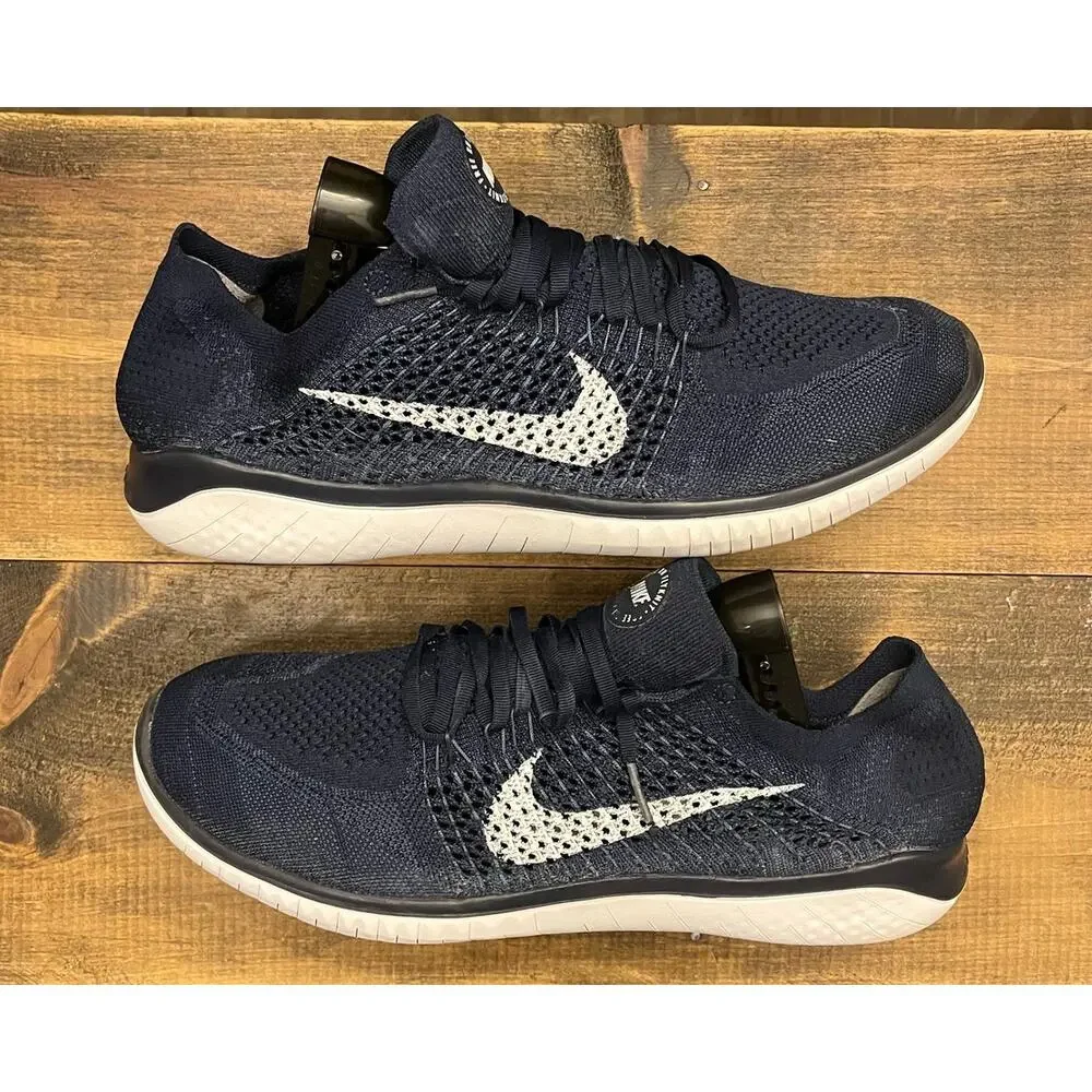 Nike Free RN Flyknit Trainer Sneakers Size 13 'College Navy' 942838-400